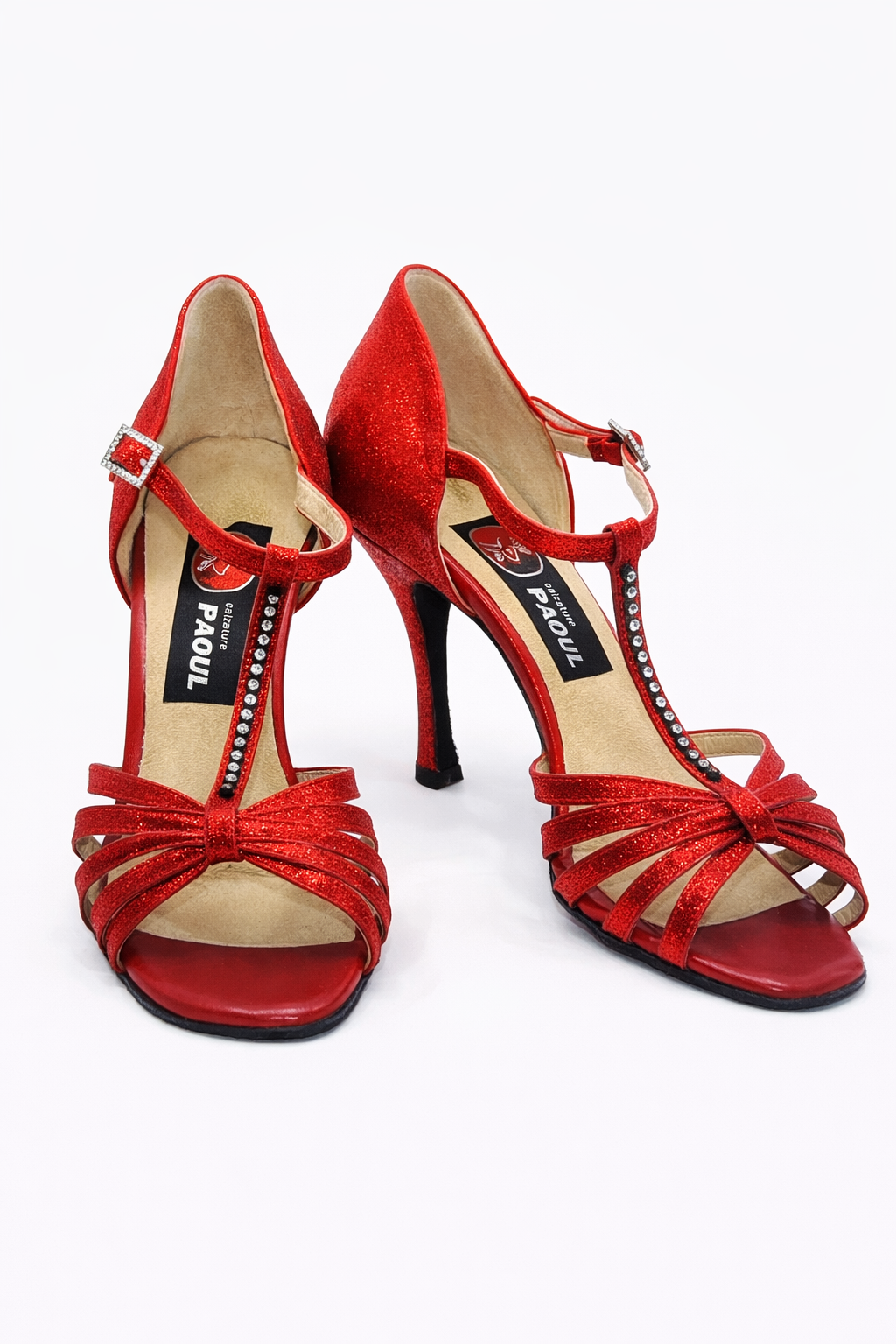 Chaussures de danse Paoul - talons élégant rouge & confort premium